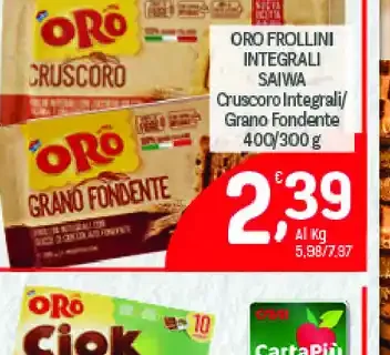 Oro Frollini integrali Saiwa