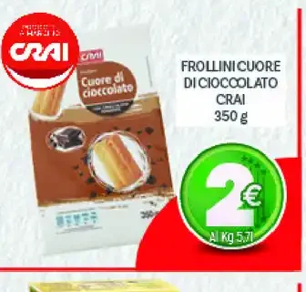 Frollini cuore di cioccolato Crai