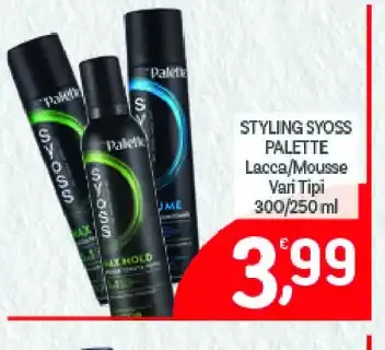 Styling Syoss Palette lacca mousse