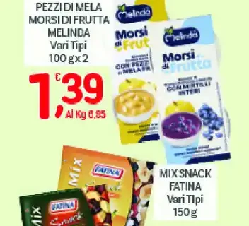 Mousse con pezzi di mela, morsi di frutta Melinda