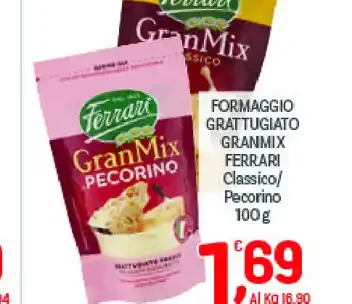 Formaggio grattugiato GranMix Ferrarini classico/pecorino 100 g