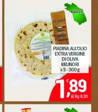 Piadina all'olio extravergine di oliva