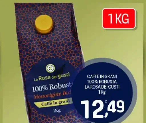 Caffè in grani 100% Robusta