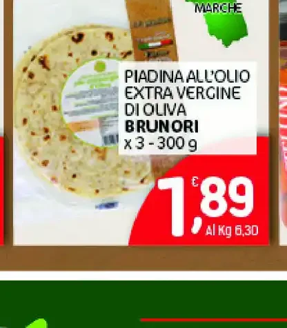 Piadina all'olio extravergine di oliva Brunori
