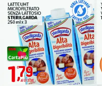 Latte UHT microfiltrato senza lattosio