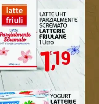 Latte UHT parzialmente scremato Latterie Friulane