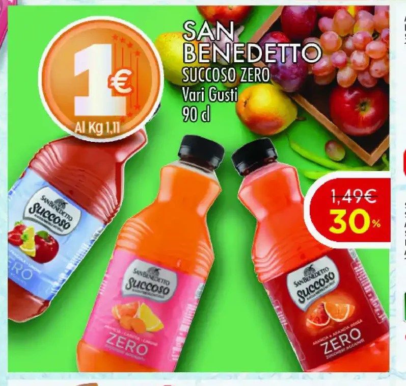 San Benedetto Succoso Zero vari gusti