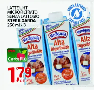 Latte UHT microfiltrato senza lattosio Sterilgarda