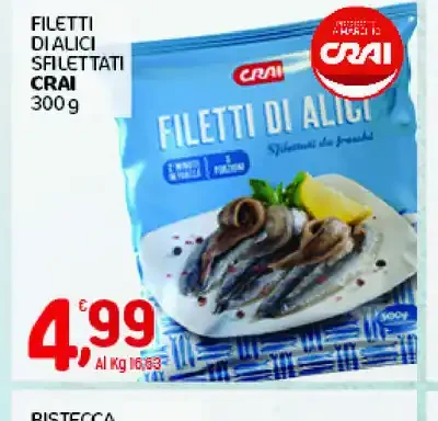 Filetti di alici sfilettati Crai