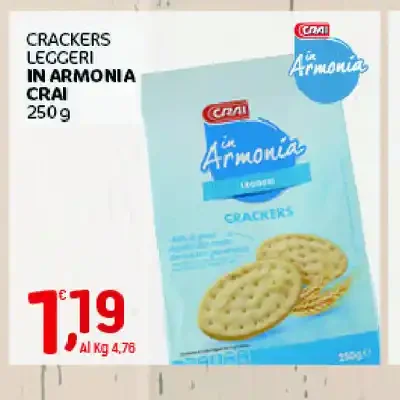 Crackers leggeri in armonia Crai