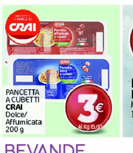 Pancetta a cubetti Crai