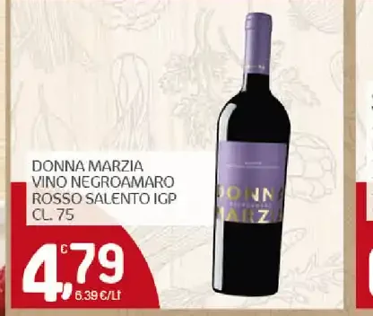 Vino Donna Marzia Negroamaro rosso Salento IGP