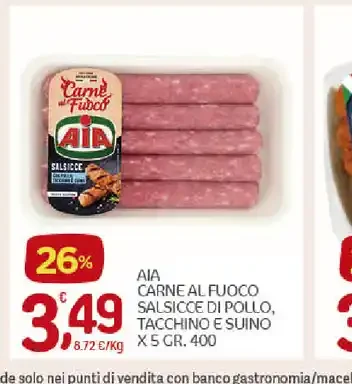 Salsicce di pollo tacchino e suino