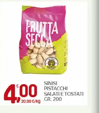 Pistacchi salati e tostati