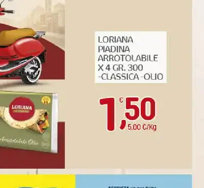 Piadina arrotolabile