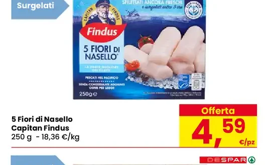 5 fiori di nasello Capitan Findus
