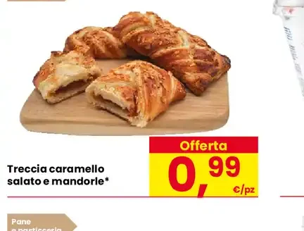 Treccia caramello salato e mandorle