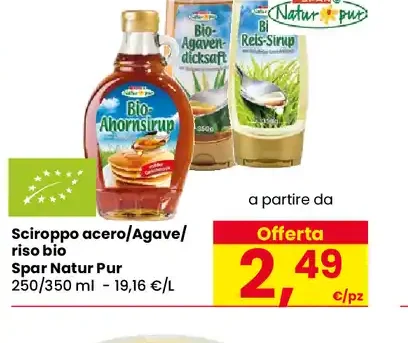 Sciroppo acero/agave/riso bio