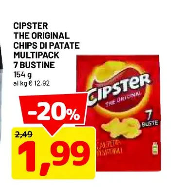 Chips di patate multipack