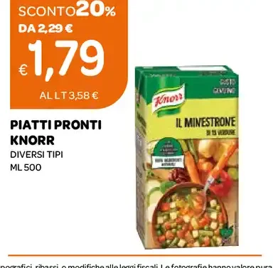 Piatti pronti Minestrone