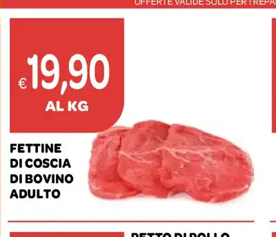Fettine di coscia di bovino adulto