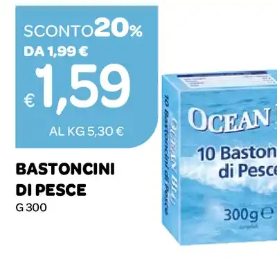 Bastoncini di pesce Ocean Blu