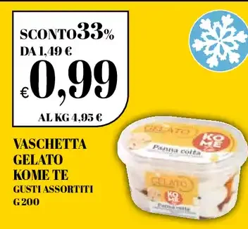 Vaschetta gelato Kome Te