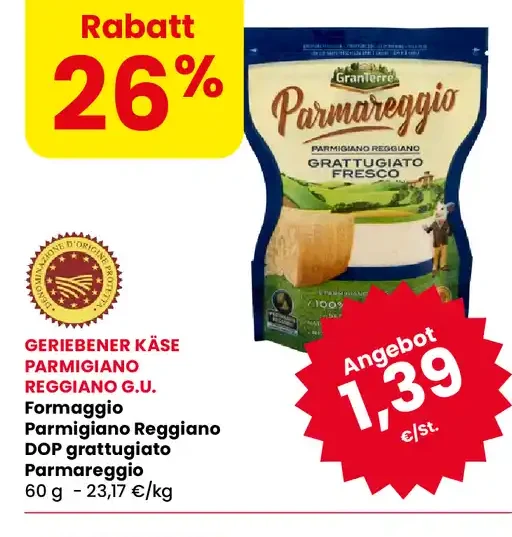 Parmigiano Reggiano DOP grattugiato