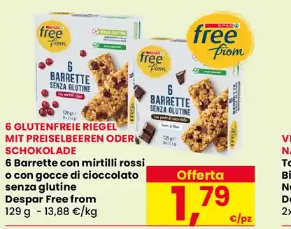Barrette senza glutine