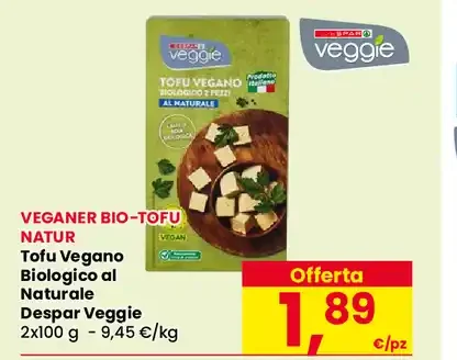 Tofu vegano biologico
