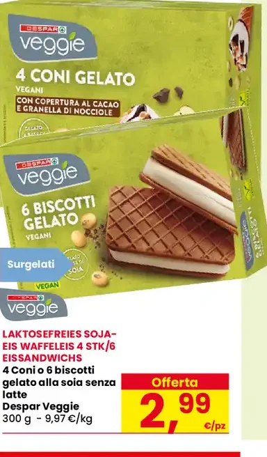 Coni o biscotti gelato alla soia