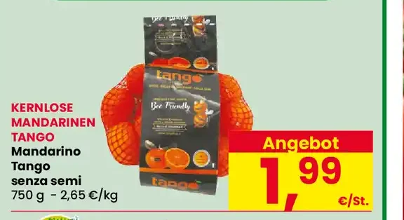 Mandarino Tango senza semi