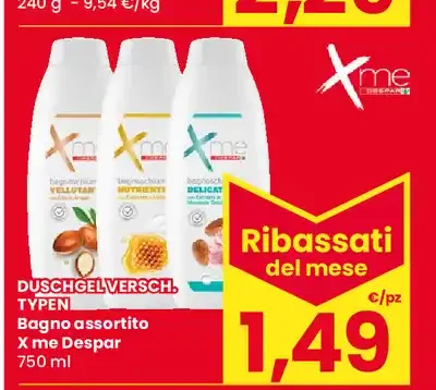 Bagno schiuma assortito X me Despar