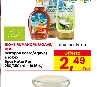 Sciroppo acero/agave/riso bio