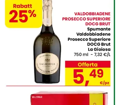 Valdobbiadene Prosecco Superiore DOCG Brut