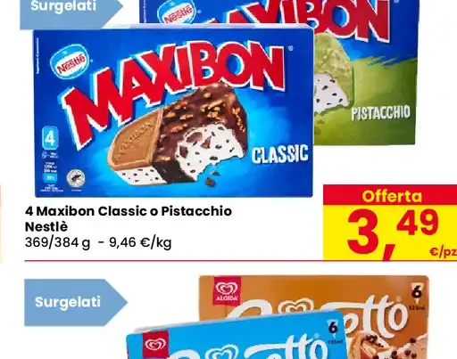 4 Maxibon Classic o Pistacchio Nestlé