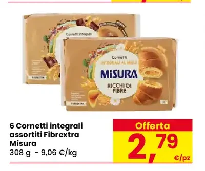 Cornetti integrali assortiti Fibraextra Misura