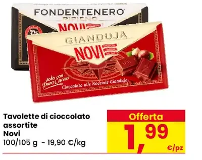 Tavolette di cioccolato assortite Novi
