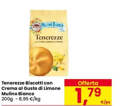 Tenererezze Biscotti con Crema al gusto di Limone Mulino Bianco