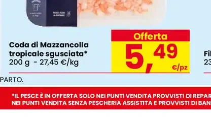 Coda di Mazzancolla tropicale sgusciata