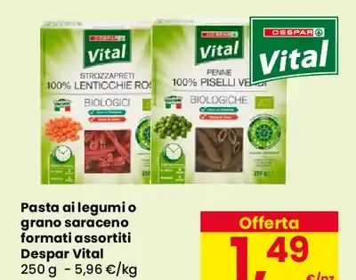 Pasta ai legumi o grano saraceno assortiti