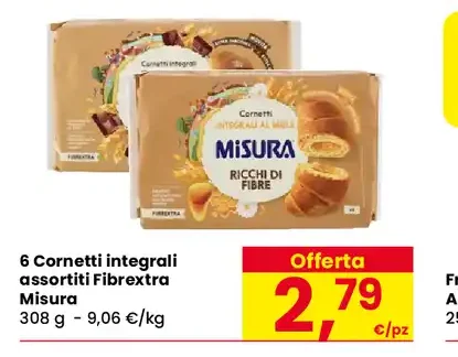 Cornetti integrali assortiti Fibraextra Misura