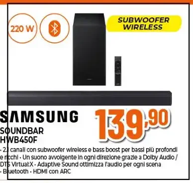 Soundbar Samsung HW-B450F