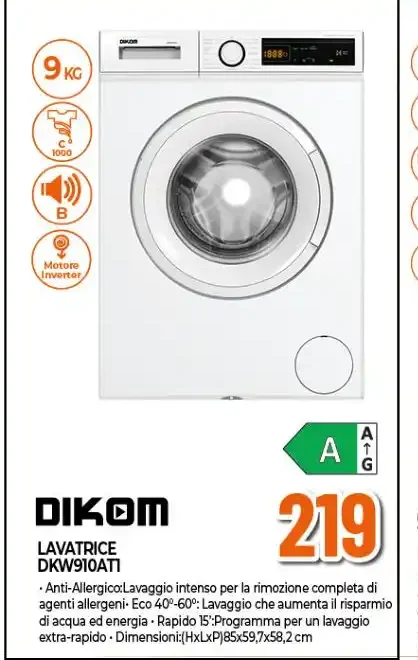 Dikom Lavatrice DKW910AT