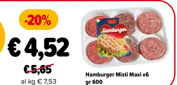 Hamburger misti maxi