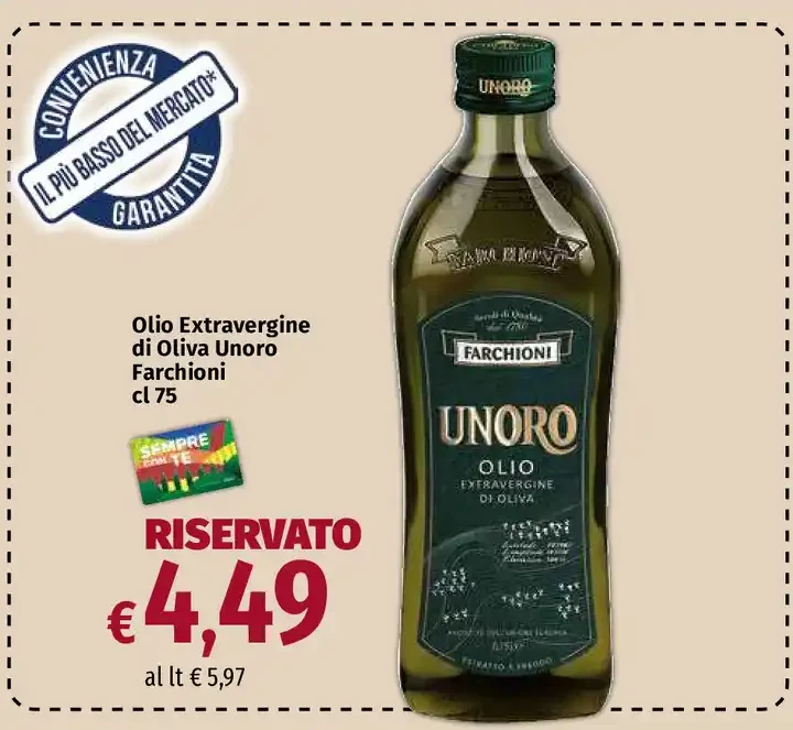 Olio Extravergine di Oliva Unoro Farchioni