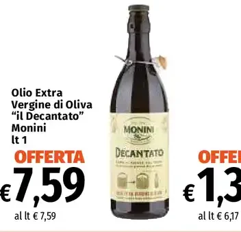 Olio Extra Vergine di Oliva Il Decantato Monini