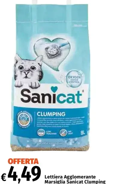 Lettiera Agglomerante Marsiglia Sanicat Clumping