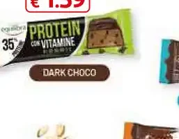 Barretta proteica al cioccolato fondente