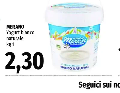 Yogurt bianco naturale